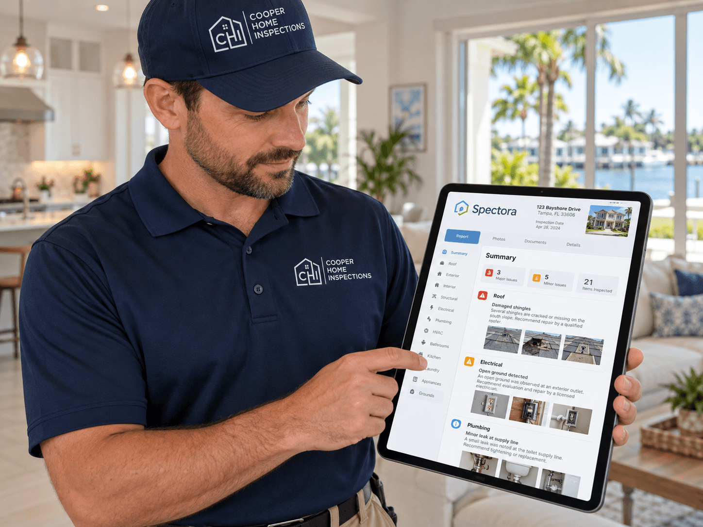 Home Inspector Reviewing Report