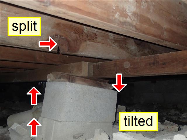Damaged Foundation Piers