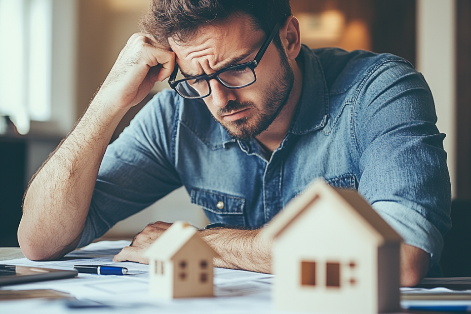 A home inspector evaluating a property during rising mortgage rates